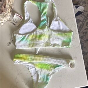 TiniBikini Green and Yellow Women's Swim Set